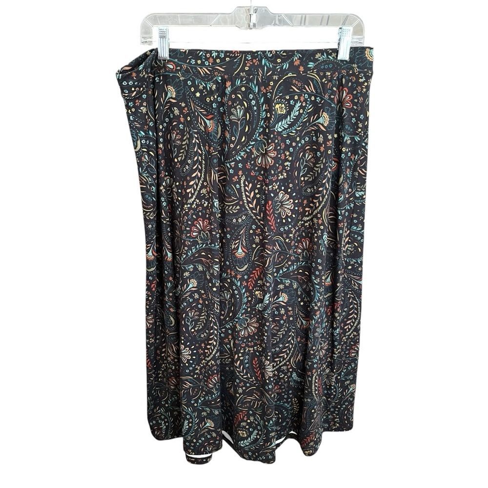 CJ Banks Multi-Color Floral A-Line Pull On Maxi Boho Skirt Women's XL